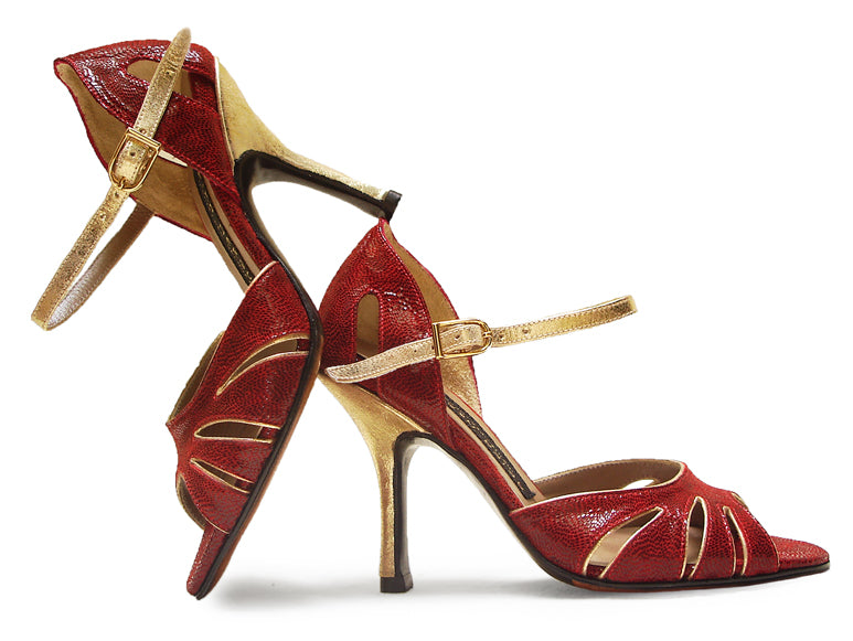 Gala. Arika Nerguiz Tango Dance Sandal Shoes. Broadway Theatrical Shoes.