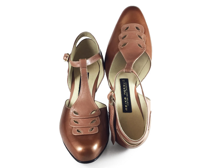 Tres Ojos. Arika Nerguiz Tango Dance Shoes. Broadway Theatrical Shoes.